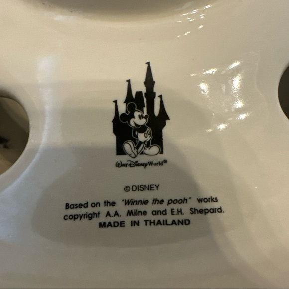 Vtg WDW DISNEY WINNIE THE POOH & FRIENDS CERAMIC JAR CANDLE‎ "LAMP SHADE" TOPPER - Picture 6 of 7